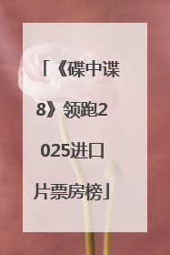 《碟中谍8》领跑2025进口片票房榜