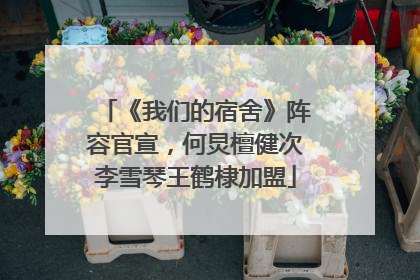 《我们的宿舍》阵容官宣，何炅檀健次李雪琴王鹤棣加盟