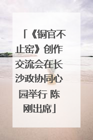 《铜官不止窑》创作交流会在长沙政协同心园举行 陈刚出席