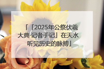 「2025年公祭伏羲大典·记者手记」在天水 听见历史的脉搏