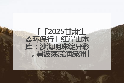 「2025甘肃生态环保行」红崖山水库：沙海明珠绽异彩，碧波荡漾润绿洲