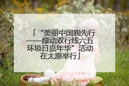 “美丽中国我先行——绿动双行线六五环境日嘉年华”活动在太原举行