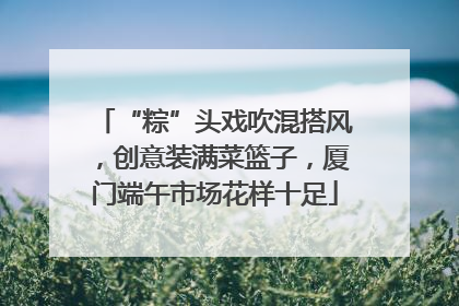 “粽”头戏吹混搭风，创意装满菜篮子，厦门端午市场花样十足