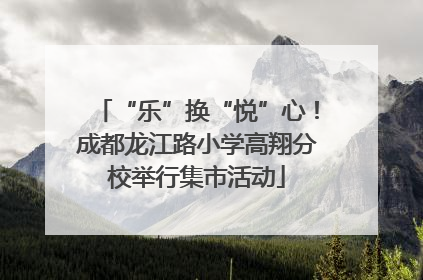 “乐”换“悦”心！成都龙江路小学高翔分校举行集市活动