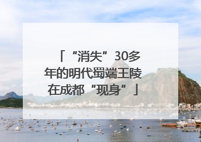 “消失”30多年的明代蜀端王陵在成都“现身”
