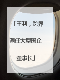 王利，跨界调任大型国企董事长