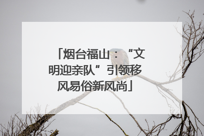 烟台福山：“文明迎亲队”引领移风易俗新风尚