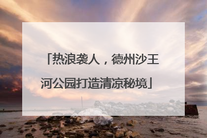 热浪袭人，德州沙王河公园打造清凉秘境