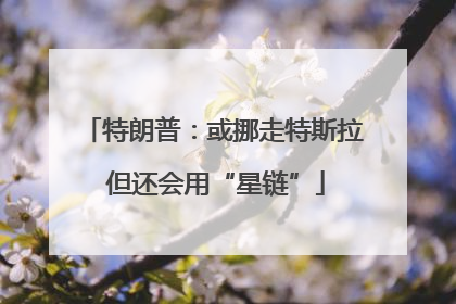 特朗普：或挪走特斯拉 但还会用“星链”