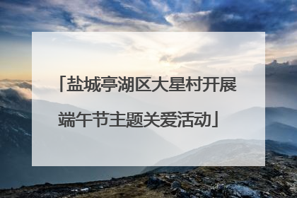 盐城亭湖区大星村开展端午节主题关爱活动