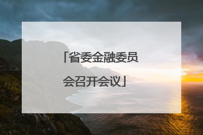 省委金融委员会召开会议