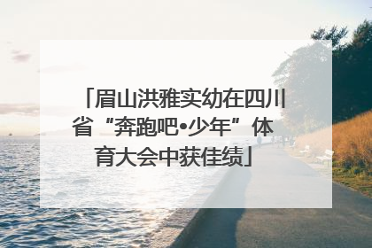 眉山洪雅实幼在四川省“奔跑吧•少年”体育大会中获佳绩