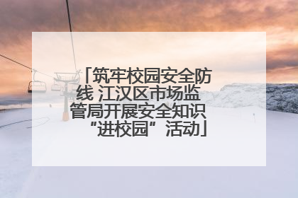 筑牢校园安全防线 江汉区市场监管局开展安全知识“进校园”活动