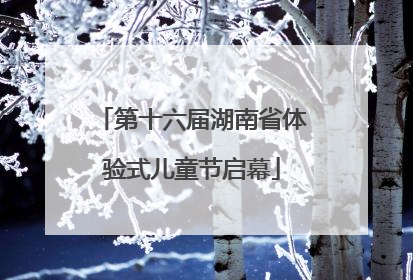 第十六届湖南省体验式儿童节启幕