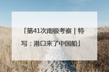 第41次南极考察｜特写：港口来了中国船