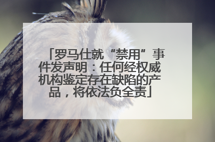 罗马仕就“禁用”事件发声明：任何经权威机构鉴定存在缺陷的产品，将依法负全责