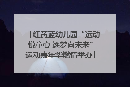 红黄蓝幼儿园“运动悦童心 逐梦向未来”运动嘉年华燃情举办