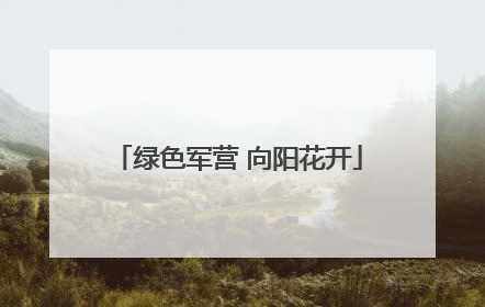 绿色军营 向阳花开