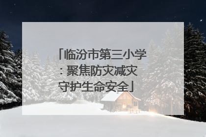 临汾市第三小学：聚焦防灾减灾 守护生命安全