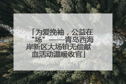 为爱挽袖，公益在“场”——青岛西海岸新区大场镇无偿献血活动温暖收官