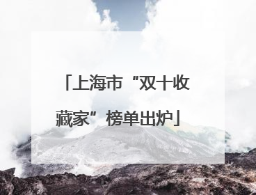 上海市“双十收藏家”榜单出炉