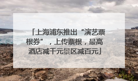 上海浦东推出“演艺票根券”，上传票根，最高酒店减千元景区减百元