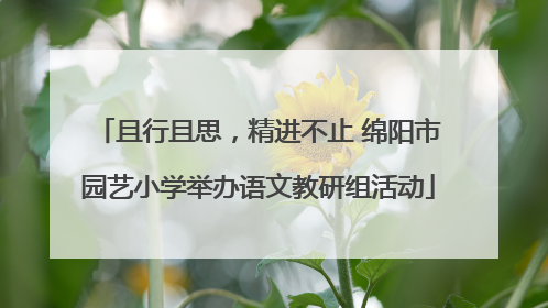 且行且思，精进不止 绵阳市园艺小学举办语文教研组活动