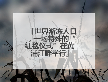 世界渐冻人日，一场特殊的“红毯仪式”在黄浦江畔举行
