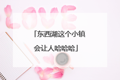 东西湖这个小镇会让人哈哈哈