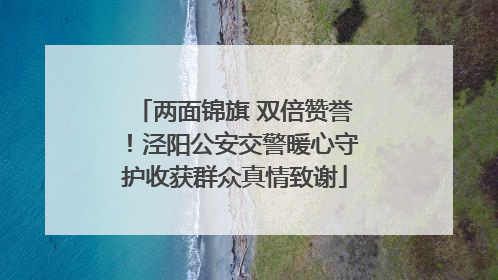 两面锦旗 双倍赞誉！泾阳公安交警暖心守护收获群众真情致谢
