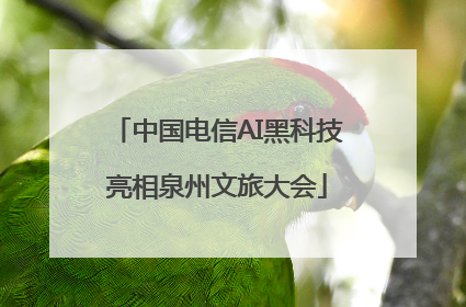 中国电信AI黑科技亮相泉州文旅大会