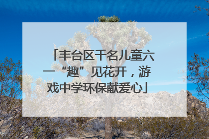 丰台区千名儿童六一“趣”见花开，游戏中学环保献爱心