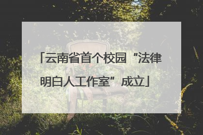 云南省首个校园“法律明白人工作室”成立