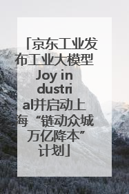 京东工业发布工业大模型Joy industrial并启动上海“链动众城 万亿降本”计划