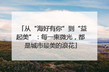 从“海好有你”到“益起美”：每一束微光，都是城市最美的浪花
