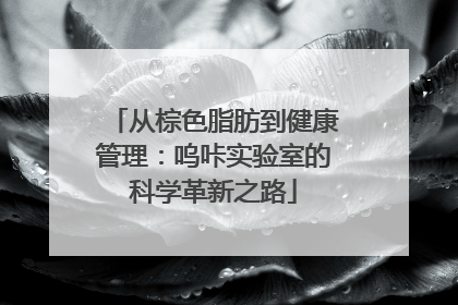 从棕色脂肪到健康管理：呜咔实验室的科学革新之路