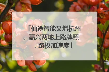 仙途智能又增杭州、嘉兴两地上路牌照，路权加速度
