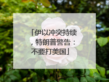 伊以冲突持续，特朗普警告：不要打美国
