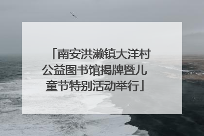 南安洪濑镇大洋村公益图书馆揭牌暨儿童节特别活动举行