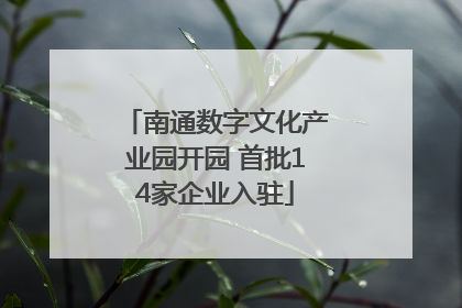 南通数字文化产业园开园 首批14家企业入驻