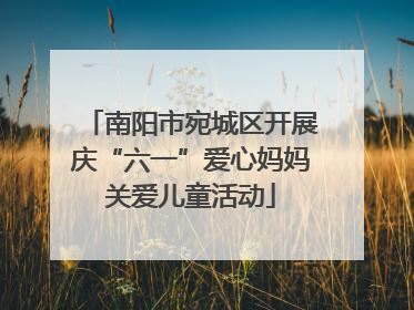 南阳市宛城区开展庆“六一”爱心妈妈关爱儿童活动