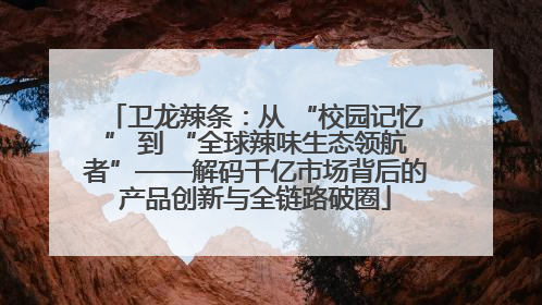 卫龙辣条：从 “校园记忆” 到 “全球辣味生态领航者”——解码千亿市场背后的产品创新与全链路破圈