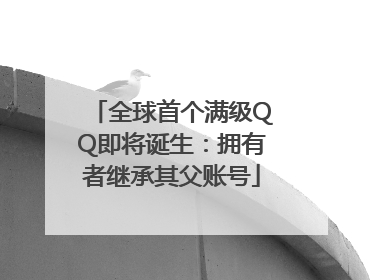 全球首个满级QQ即将诞生：拥有者继承其父账号