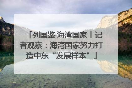 列国鉴·海湾国家丨记者观察：海湾国家努力打造中东“发展样本”