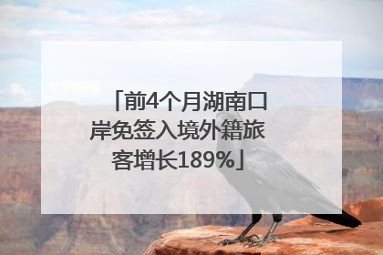 前4个月湖南口岸免签入境外籍旅客增长189%