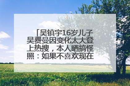 吴镇宇16岁儿子吴费曼因变化太大登上热搜，本人晒搞怪照：如果不喜欢现在的我可以离开