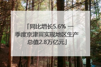 同比增长5.6% 一季度京津冀实现地区生产总值2.8万亿元