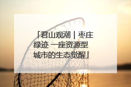 君山观潮｜枣庄绿迹 一座资源型城市的生态觉醒