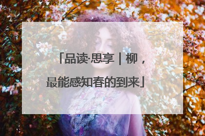 品读·思享｜柳，最能感知春的到来