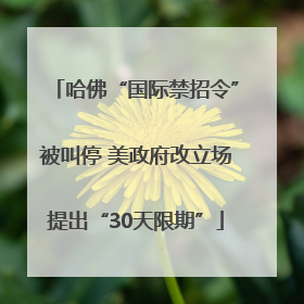 哈佛“国际禁招令”被叫停 美政府改立场提出“30天限期”